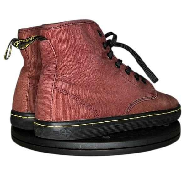 Womens Dr. Martens Shoreditch 13524603 Canvas Ankle Bootie Size 6 Red Lace Up - Picture 4 of 6